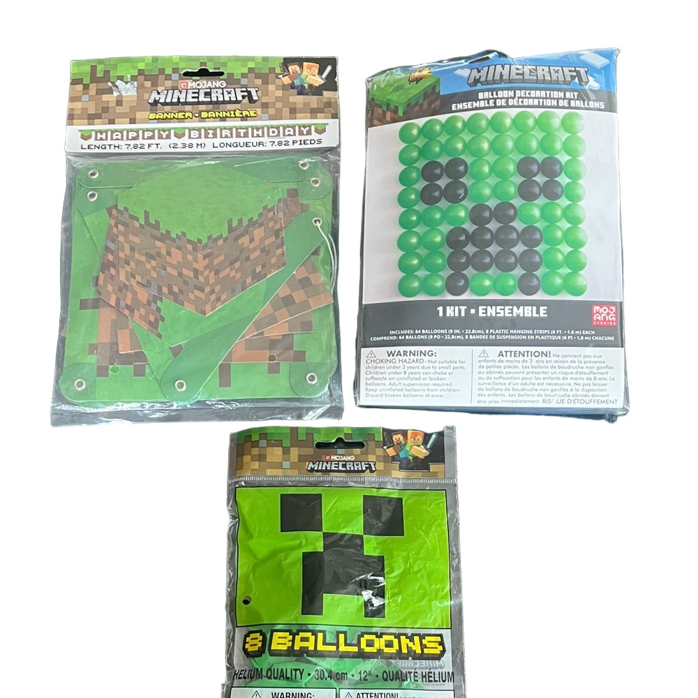 Minecraft Birthday Party Decoration Set